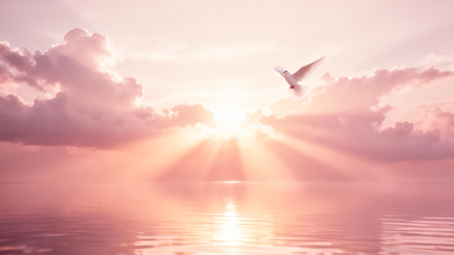 Sunrise over still water
